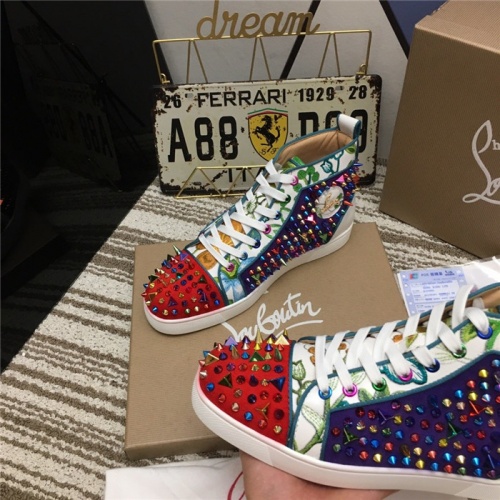 Replica Christian Louboutin High Tops Shoes For Men #812833 $92.00 USD for Wholesale