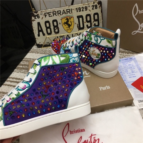 Replica Christian Louboutin High Tops Shoes For Men #812833 $92.00 USD for Wholesale