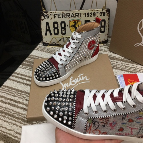 Replica Christian Louboutin High Tops Shoes For Men #812834 $92.00 USD for Wholesale