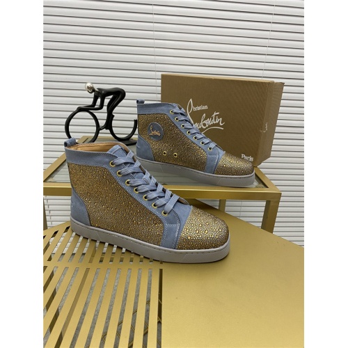 Christian Louboutin High Tops Shoes For Men #812852 $98.00 USD, Wholesale Replica Christian Louboutin High Top Shoes