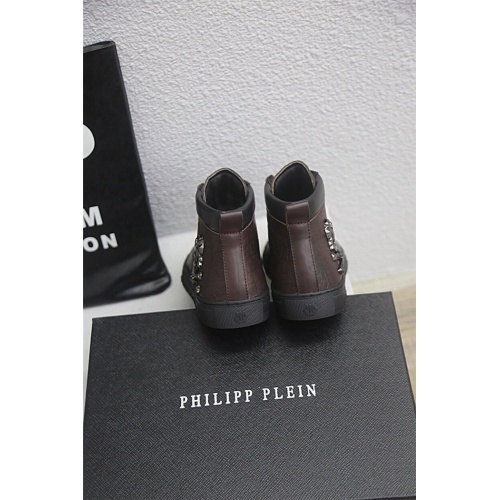 Replica Philipp Plein PP High Tops Shoes For Men #813297 $85.00 USD for Wholesale