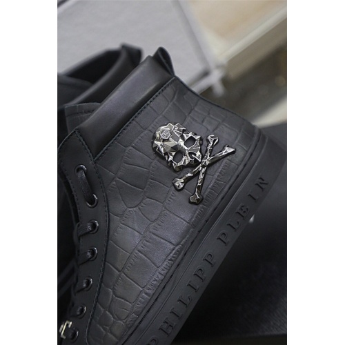 Replica Philipp Plein PP High Tops Shoes For Men #813298 $85.00 USD for Wholesale