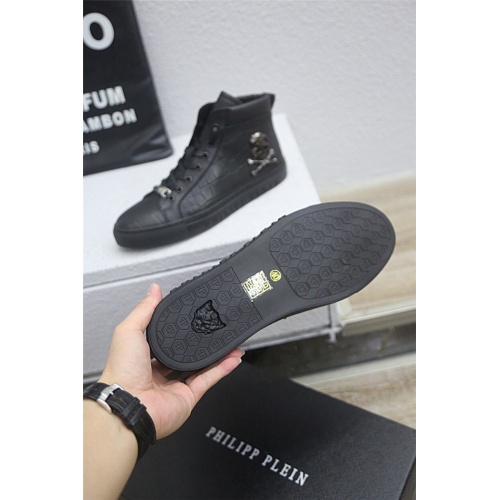 Replica Philipp Plein PP High Tops Shoes For Men #813298 $85.00 USD for Wholesale