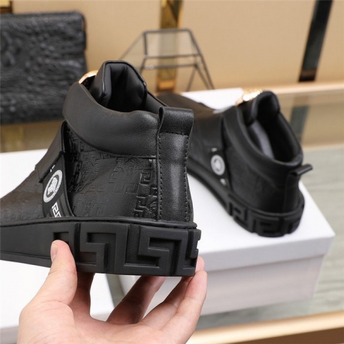 Replica Versace High Tops Shoes For Men #813345 $85.00 USD for Wholesale