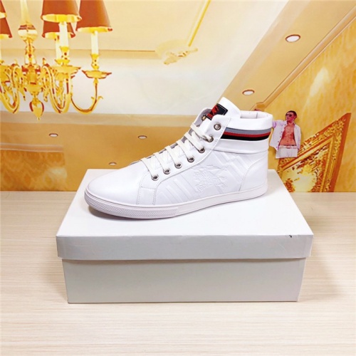 Replica Burberry High Tops Shoes For Men #813680 $80.00 USD for Wholesale