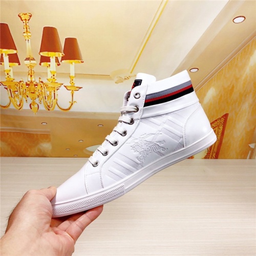 Replica Burberry High Tops Shoes For Men #813680 $80.00 USD for Wholesale