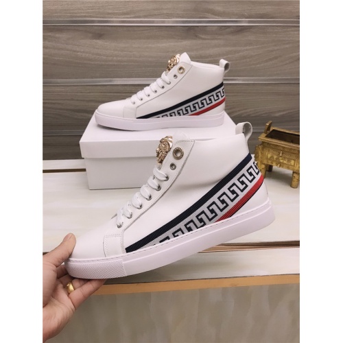 Replica Versace High Tops Shoes For Men #813692 $82.00 USD for Wholesale