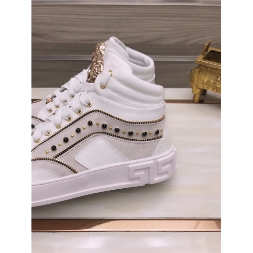 Replica Versace High Tops Shoes For Men #813694 $88.00 USD for Wholesale