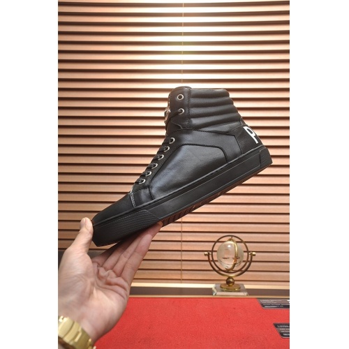 Replica Philipp Plein PP High Tops Shoes For Men #814033 $88.00 USD for Wholesale