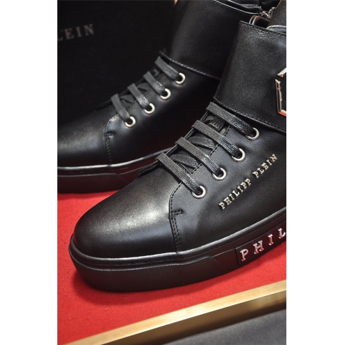 Replica Philipp Plein PP High Tops Shoes For Men #814034 $88.00 USD for Wholesale