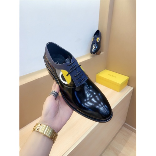 Replica Fendi Leather Shoes For Men #814054 $92.00 USD for Wholesale