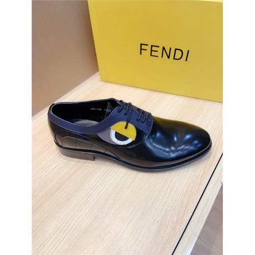 Replica Fendi Leather Shoes For Men #814054 $92.00 USD for Wholesale