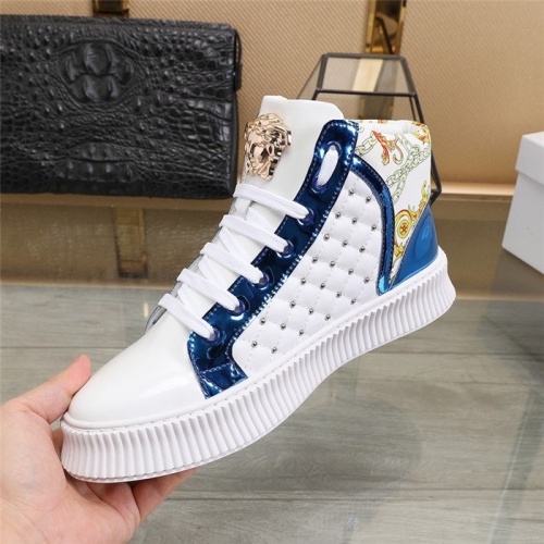 Replica Versace High Tops Shoes For Men #814079 $82.00 USD for Wholesale