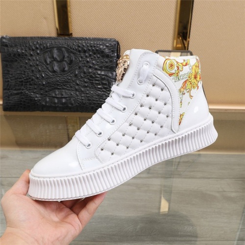Replica Versace High Tops Shoes For Men #814080 $82.00 USD for Wholesale
