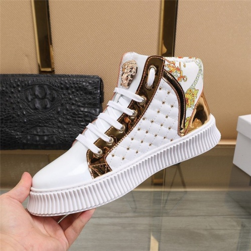 Replica Versace High Tops Shoes For Men #814082 $82.00 USD for Wholesale
