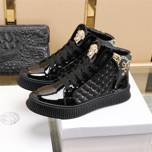 Replica Versace High Tops Shoes For Men #814083 $82.00 USD for Wholesale