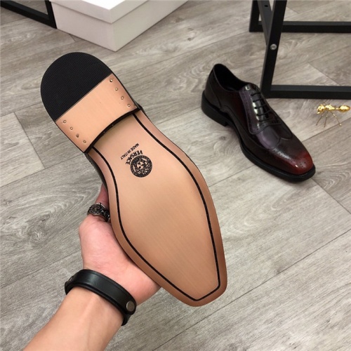 Replica Versace Leather Shoes For Men #814275 $98.00 USD for Wholesale