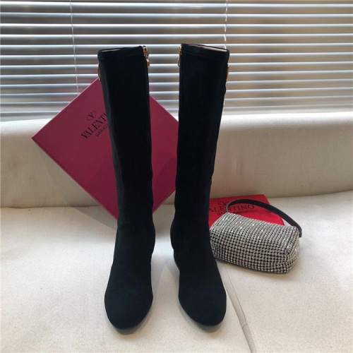 Replica Valentino Boots For Women #814337 $100.00 USD for Wholesale