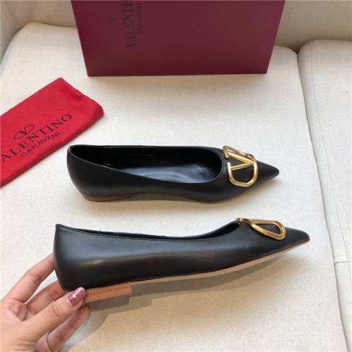 Replica Valentino Flat Shoes For Women #814343 $80.00 USD for Wholesale