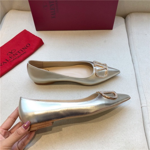 Replica Valentino Flat Shoes For Women #814346 $80.00 USD for Wholesale