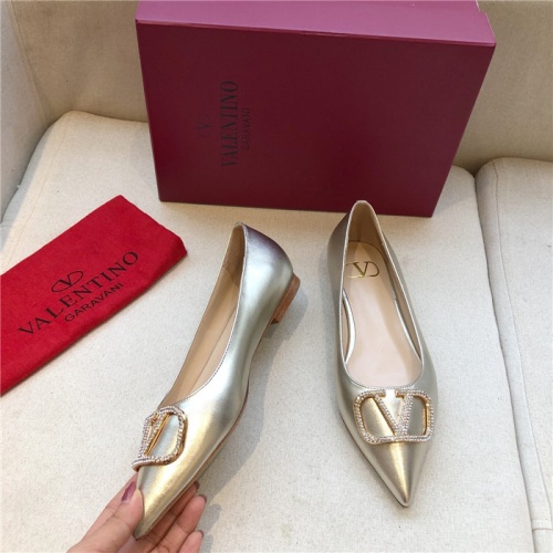 Replica Valentino Flat Shoes For Women #814346 $80.00 USD for Wholesale