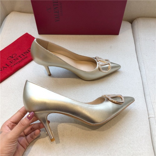 Replica Valentino High-Heeled Shoes For Women #814348 $80.00 USD for Wholesale