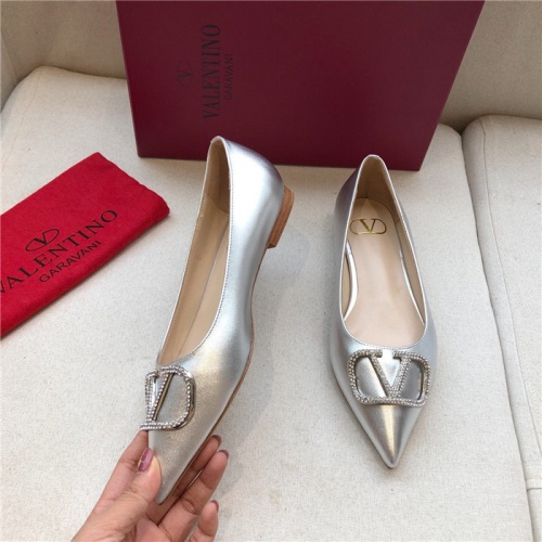 Replica Valentino Flat Shoes For Women #814350 $80.00 USD for Wholesale