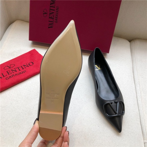 Replica Valentino Flat Shoes For Women #814357 $80.00 USD for Wholesale
