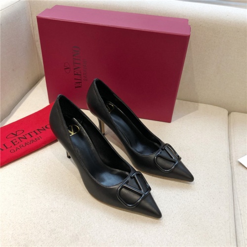 Replica Valentino High-Heeled Shoes For Women #814358 $80.00 USD for Wholesale