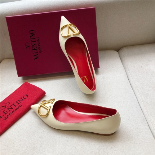 Replica Valentino Flat Shoes For Women #814363 $80.00 USD for Wholesale