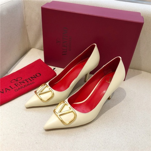 Valentino High-Heeled Shoes For Women #814364 $80.00 USD, Wholesale Replica Valentino High-Heeled Shoes
