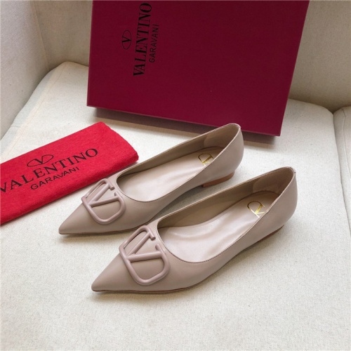 Valentino Flat Shoes For Women #814368 $80.00 USD, Wholesale Replica Valentino Flat Shoes