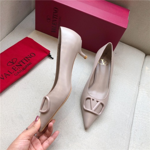 Replica Valentino High-Heeled Shoes For Women #814370 $80.00 USD for Wholesale