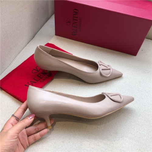 Replica Valentino High-Heeled Shoes For Women #814370 $80.00 USD for Wholesale