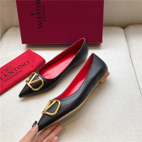 Replica Valentino Flat Shoes For Women #814372 $80.00 USD for Wholesale