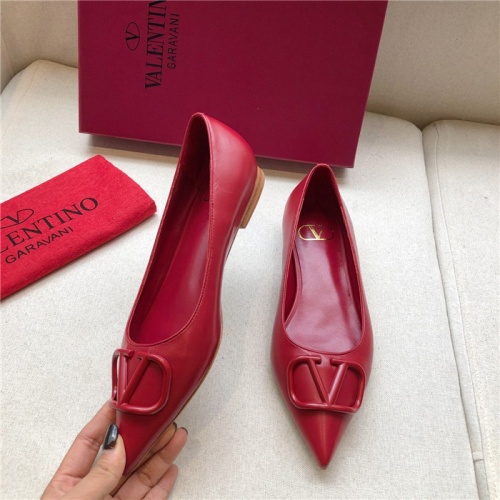 Replica Valentino Flat Shoes For Women #814377 $80.00 USD for Wholesale