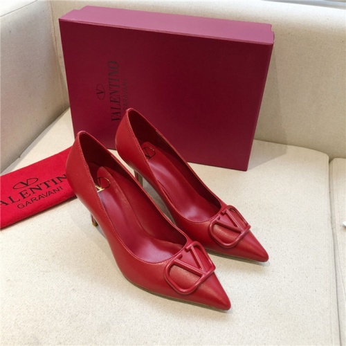 Replica Valentino High-Heeled Shoes For Women #814378 $80.00 USD for Wholesale