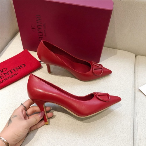 Replica Valentino High-Heeled Shoes For Women #814378 $80.00 USD for Wholesale