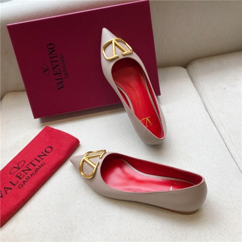 Replica Valentino Flat Shoes For Women #814380 $80.00 USD for Wholesale