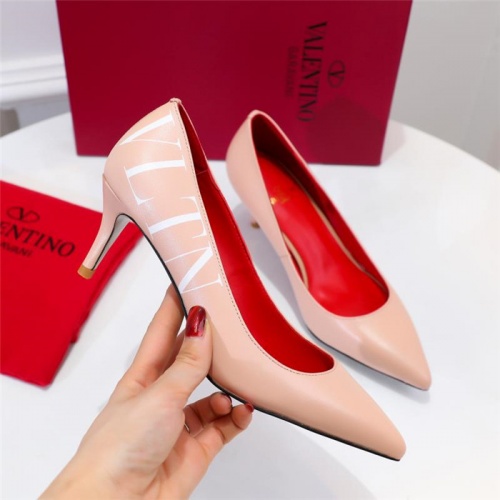 Replica Valentino High-Heeled Shoes For Women #814386 $80.00 USD for Wholesale