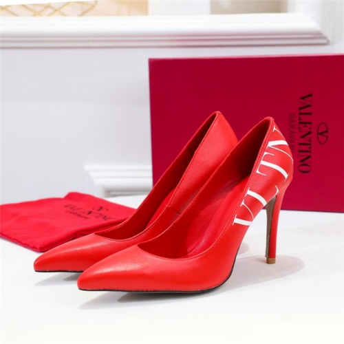 Valentino High-Heeled Shoes For Women #814390 $80.00 USD, Wholesale Replica Valentino High-Heeled Shoes