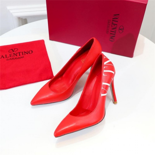 Replica Valentino High-Heeled Shoes For Women #814390 $80.00 USD for Wholesale