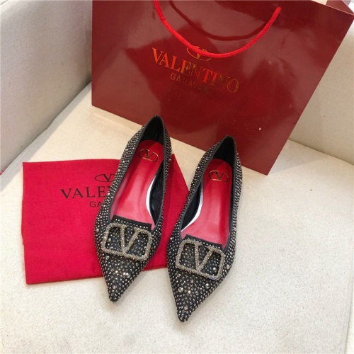 Replica Valentino Flat Shoes For Women #814396 $80.00 USD for Wholesale