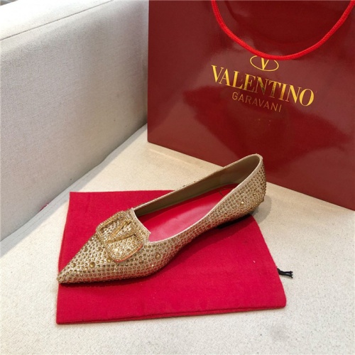 Replica Valentino Flat Shoes For Women #814398 $80.00 USD for Wholesale