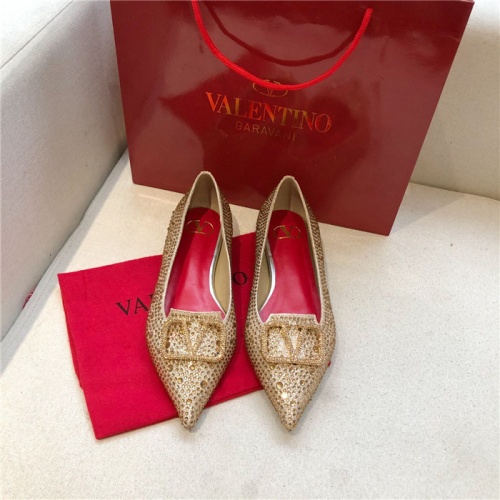 Replica Valentino Flat Shoes For Women #814398 $80.00 USD for Wholesale