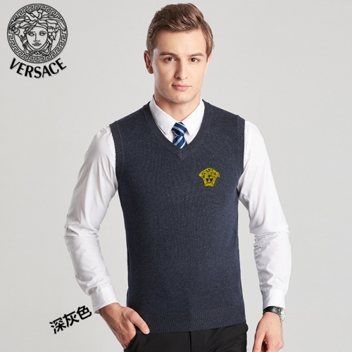 Versace Sweaters Sleeveless For Men #814410 $38.00 USD, Wholesale Replica Versace Sweaters