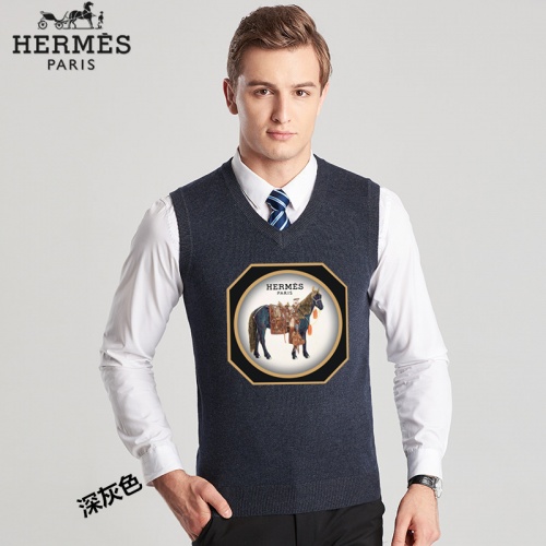 Hermes Sweaters Sleeveless For Men #814460 $38.00 USD, Wholesale Replica Hermes Sweaters