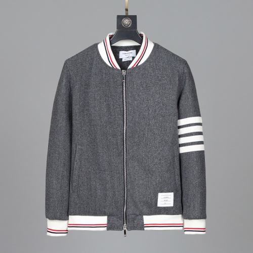Thom Browne Cotton Jackets Long Sleeved For Men #814468 $116.00 USD, Wholesale Replica Thom Browne Jackets