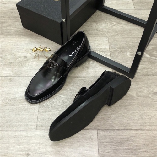 Replica Prada Leather Shoes For Men #814514 $88.00 USD for Wholesale