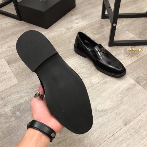 Replica Prada Leather Shoes For Men #814514 $88.00 USD for Wholesale